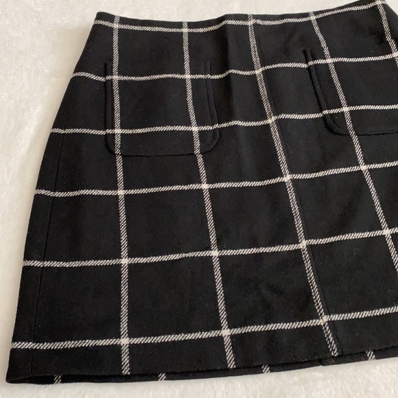 {NWT} Madewell | Museum Patch-Pocket Wool Blend Mini Skirt Windowpane AF035 (4) - Picture 5 of 15